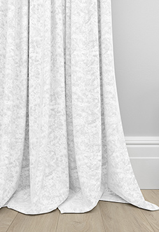 Crushed Velvet, White - Made to Measure Curtains